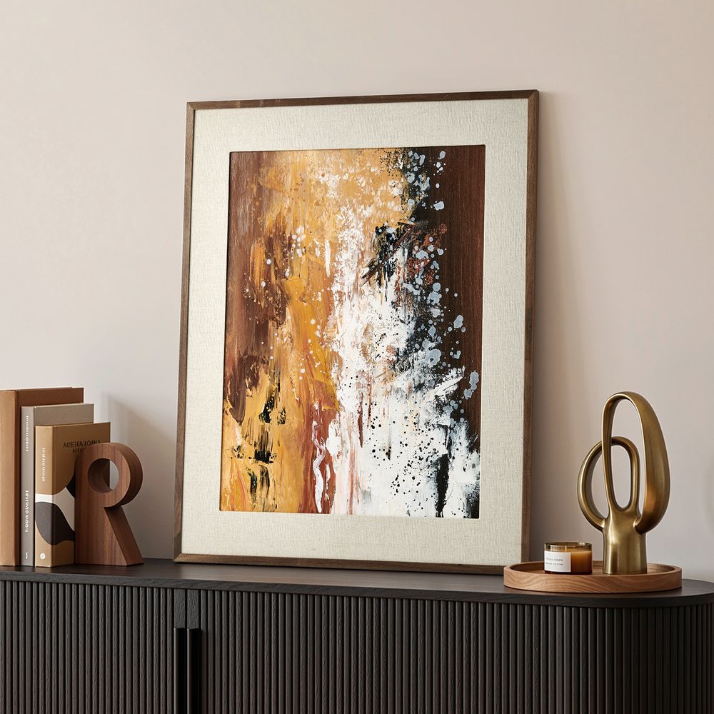 Amber Hand Painted Wall Art