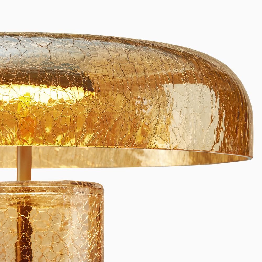 crackle glass table lamp