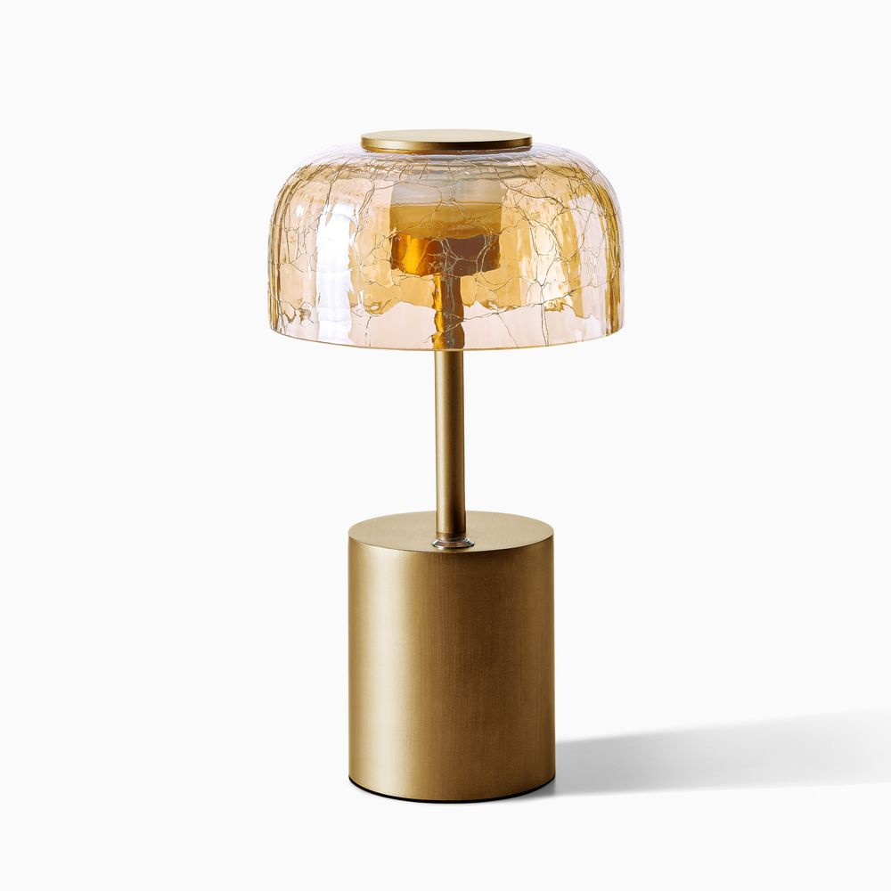 crackle glass table lamp