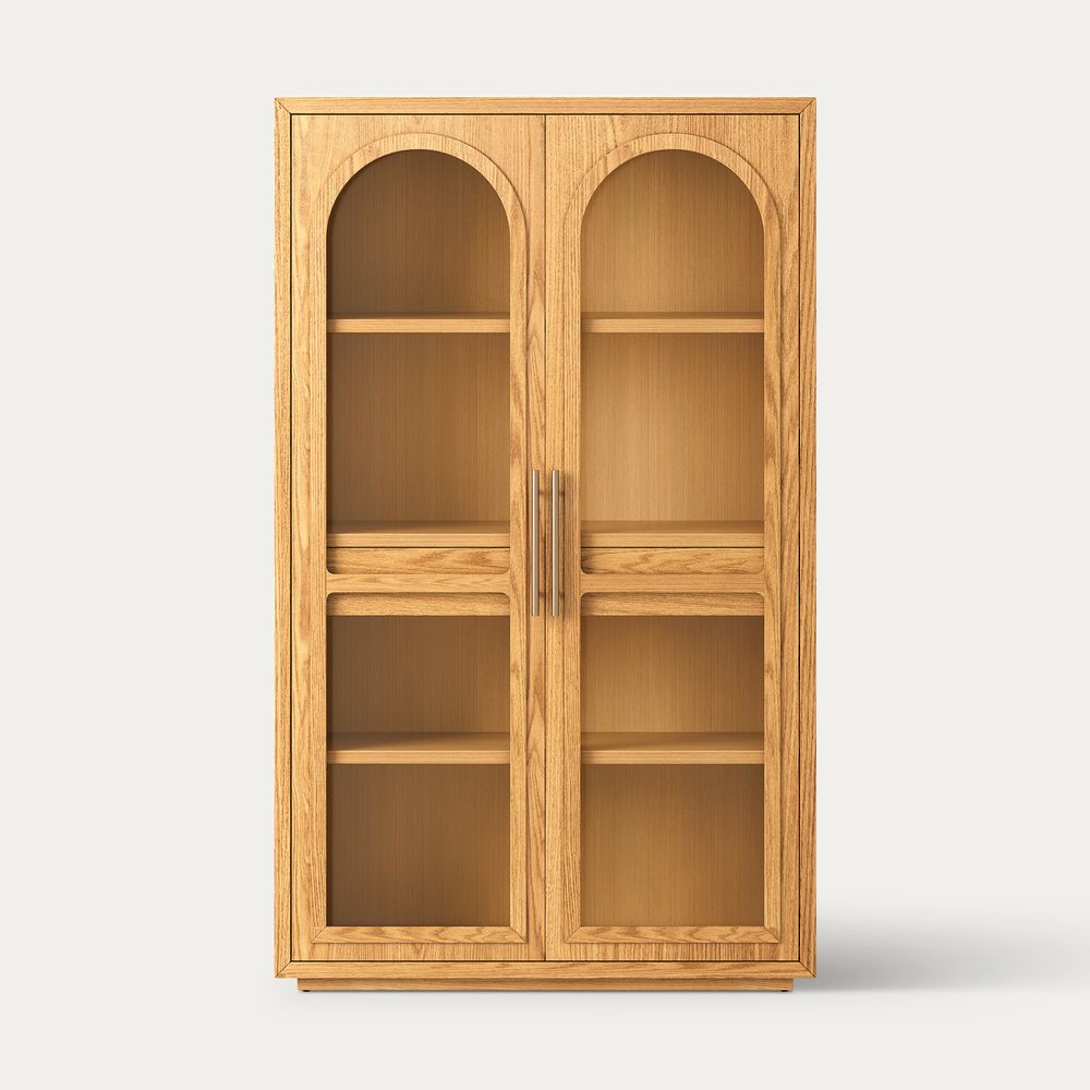 arched display cabinet