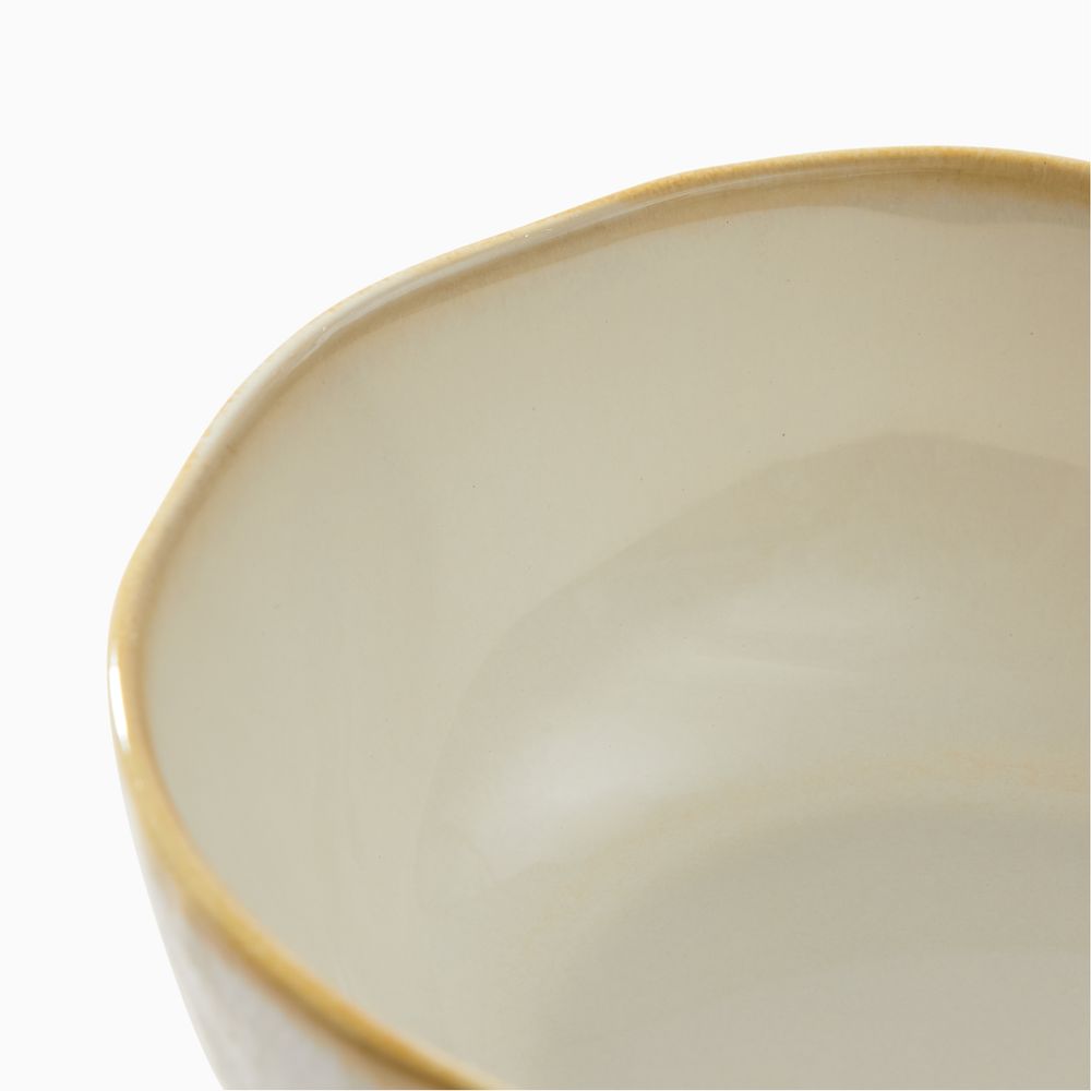 creamy beige glazed ceramic bowl sets