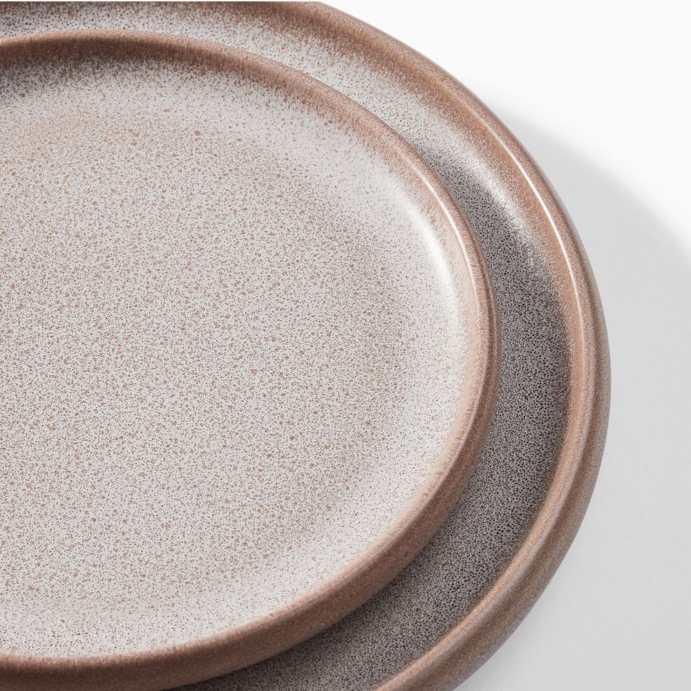speckled taupe ceramic dinner plate sets