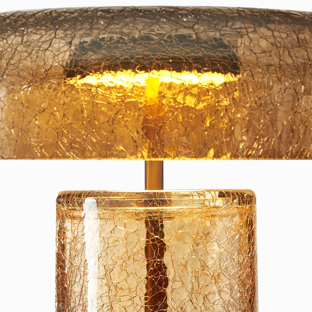 crackle glass table lamp