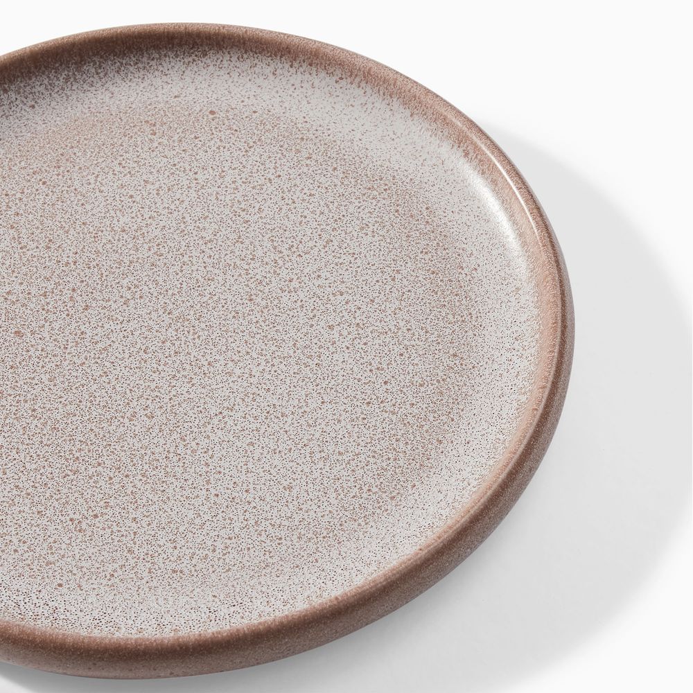speckled taupe ceramic salad plate sets