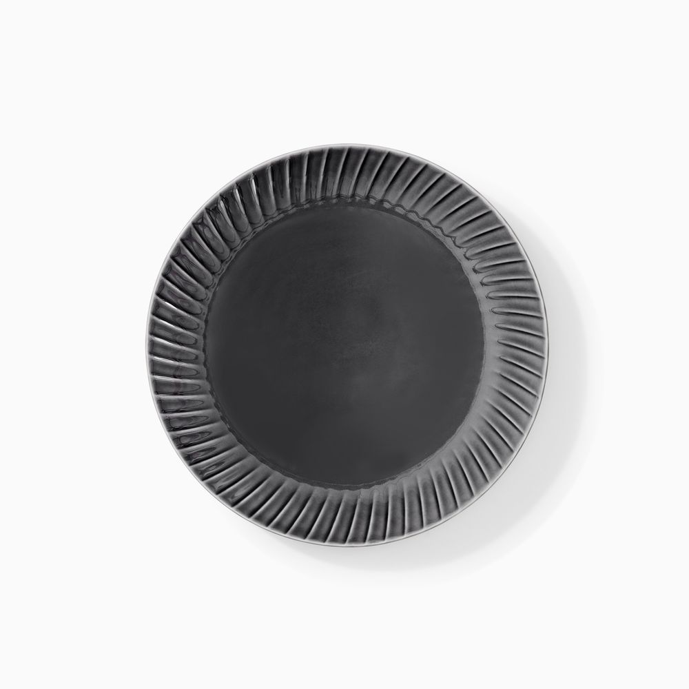 textured gray ceramic salad plate sets