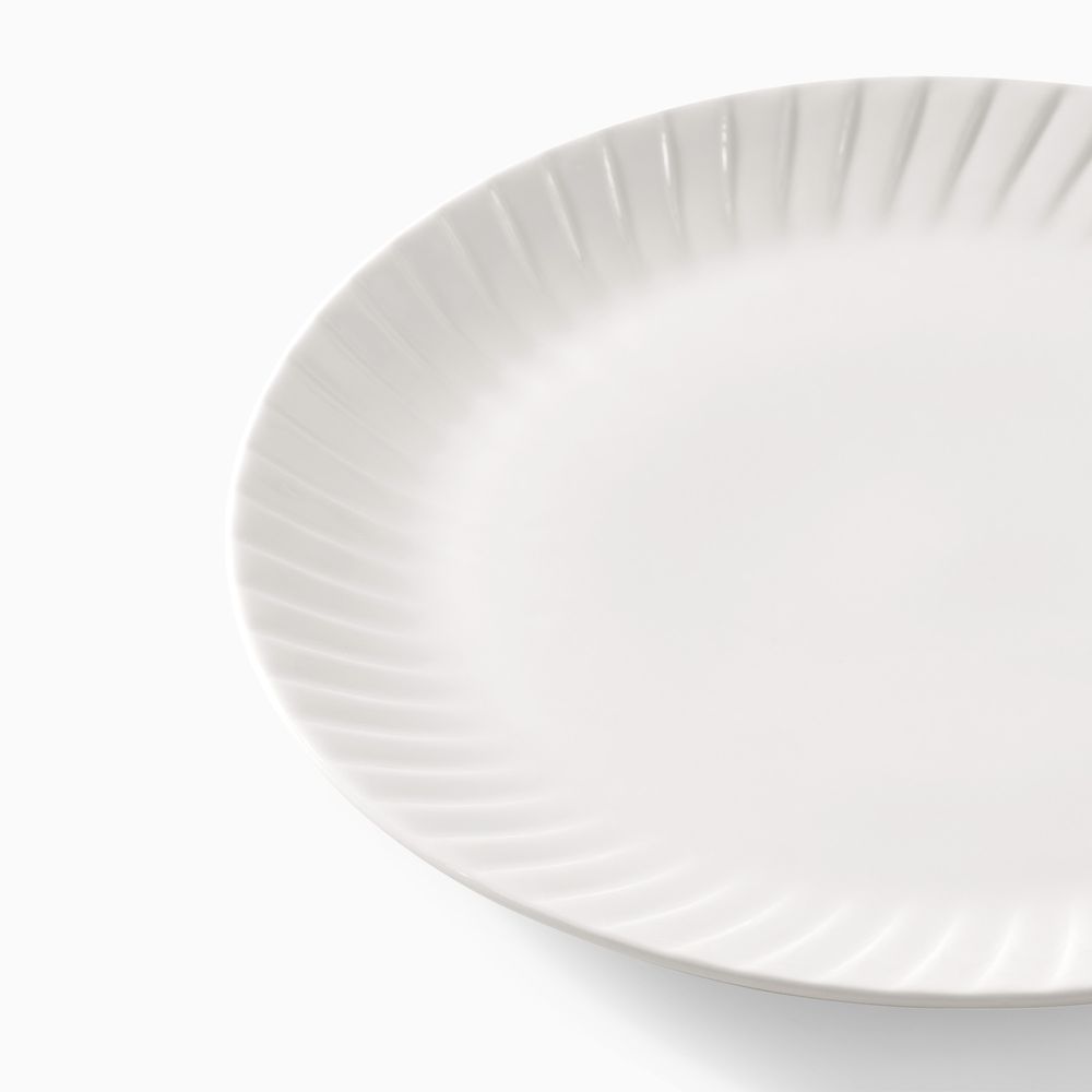 textured white ceramic salad plate sets