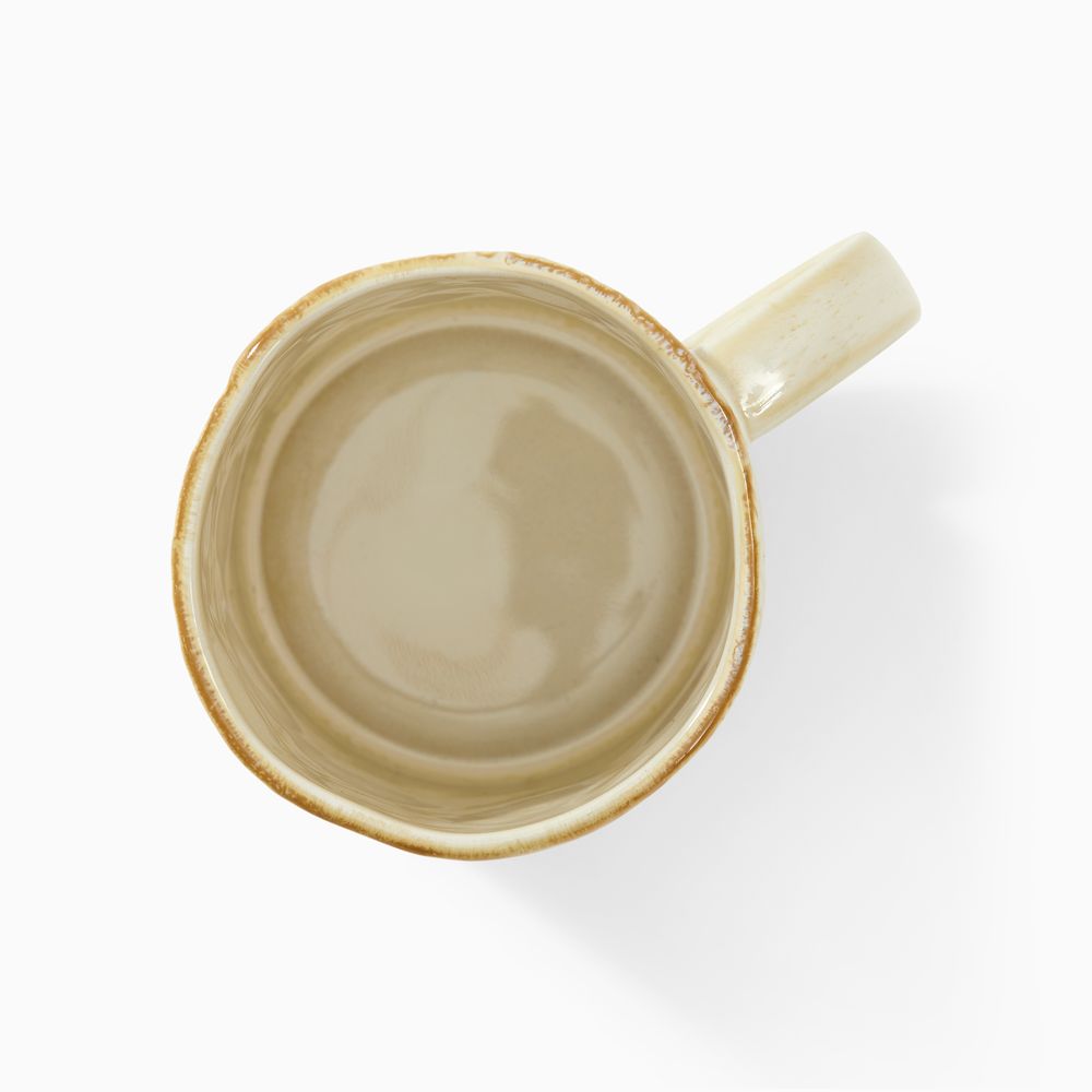 creamy beige glazed ceramic mug sets