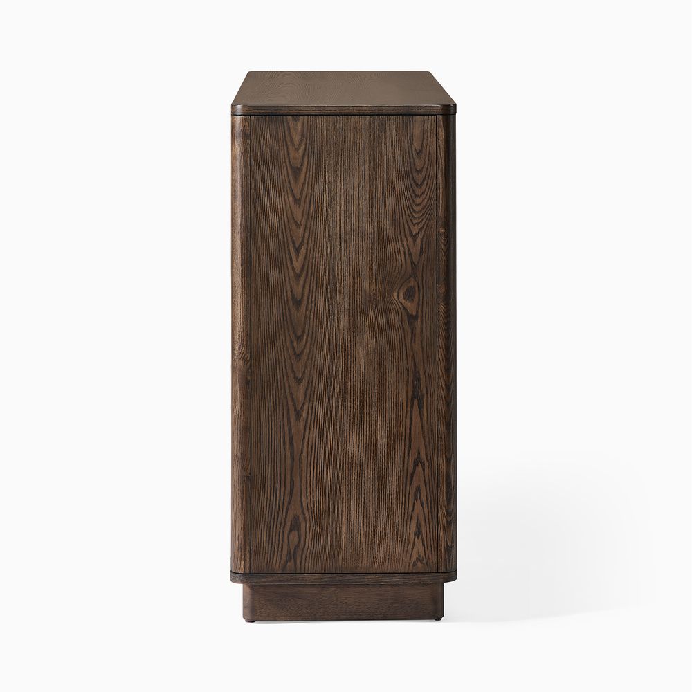 The side of the shoe cabinet