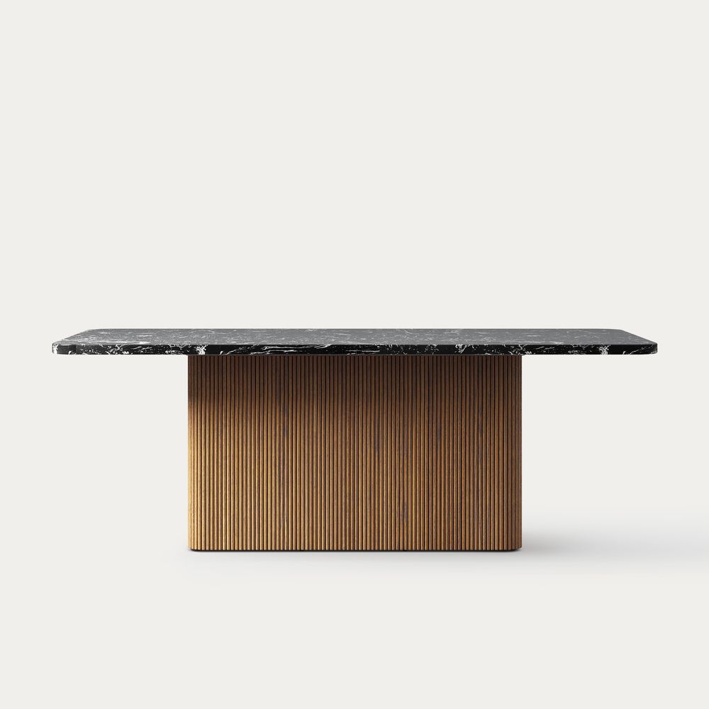 84 Stone Dining Table for 8