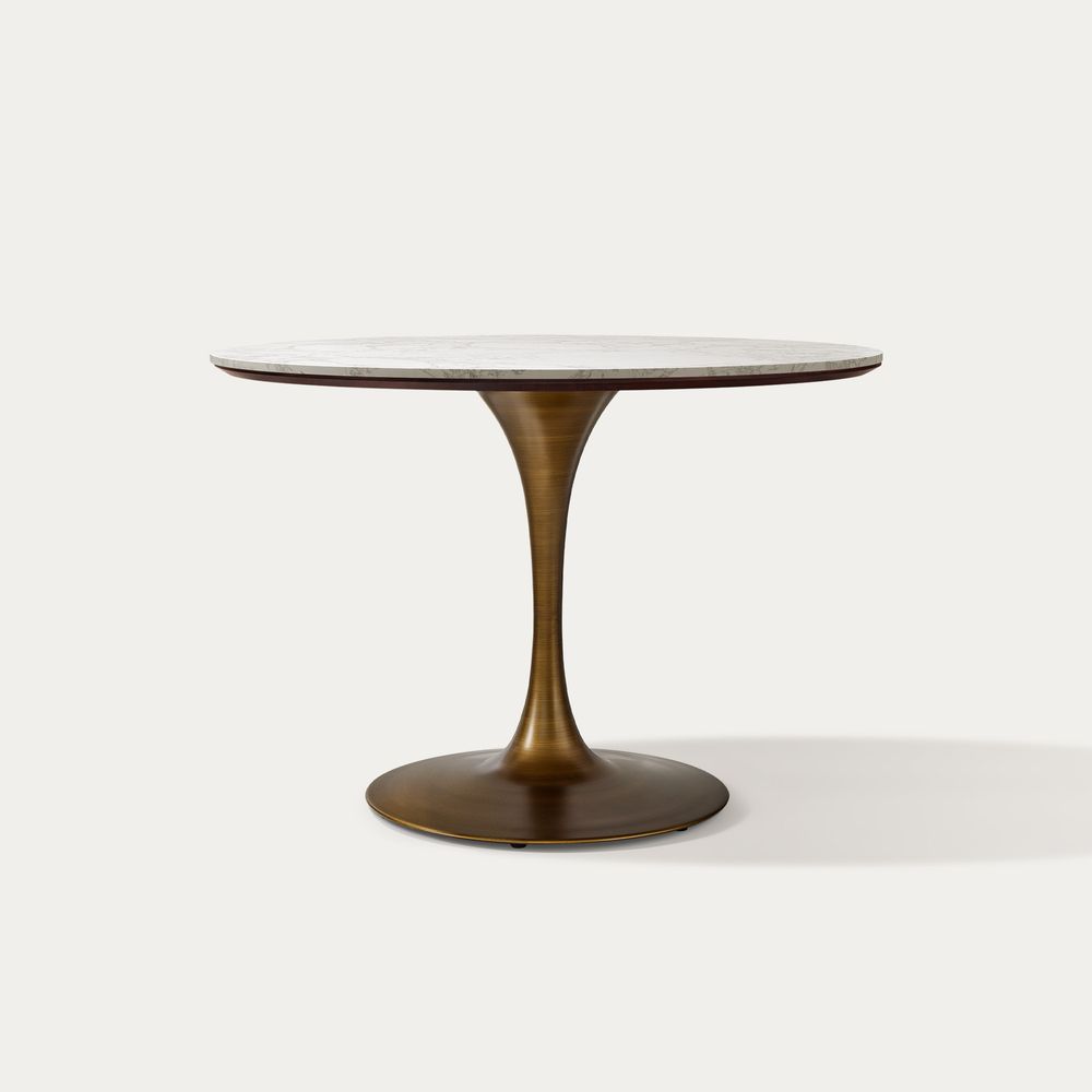 round stone dining table