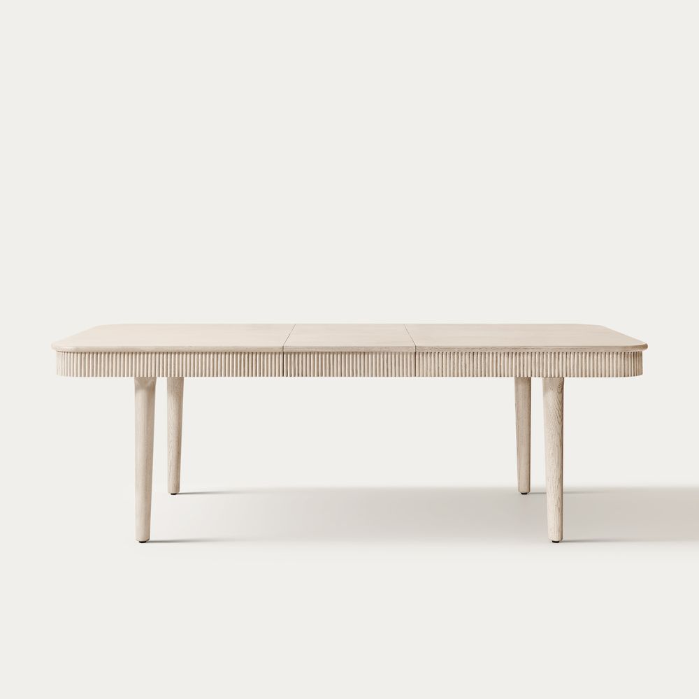 solid wood extendable dining table