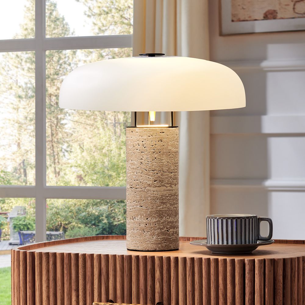 Travertine Table Lamp beige