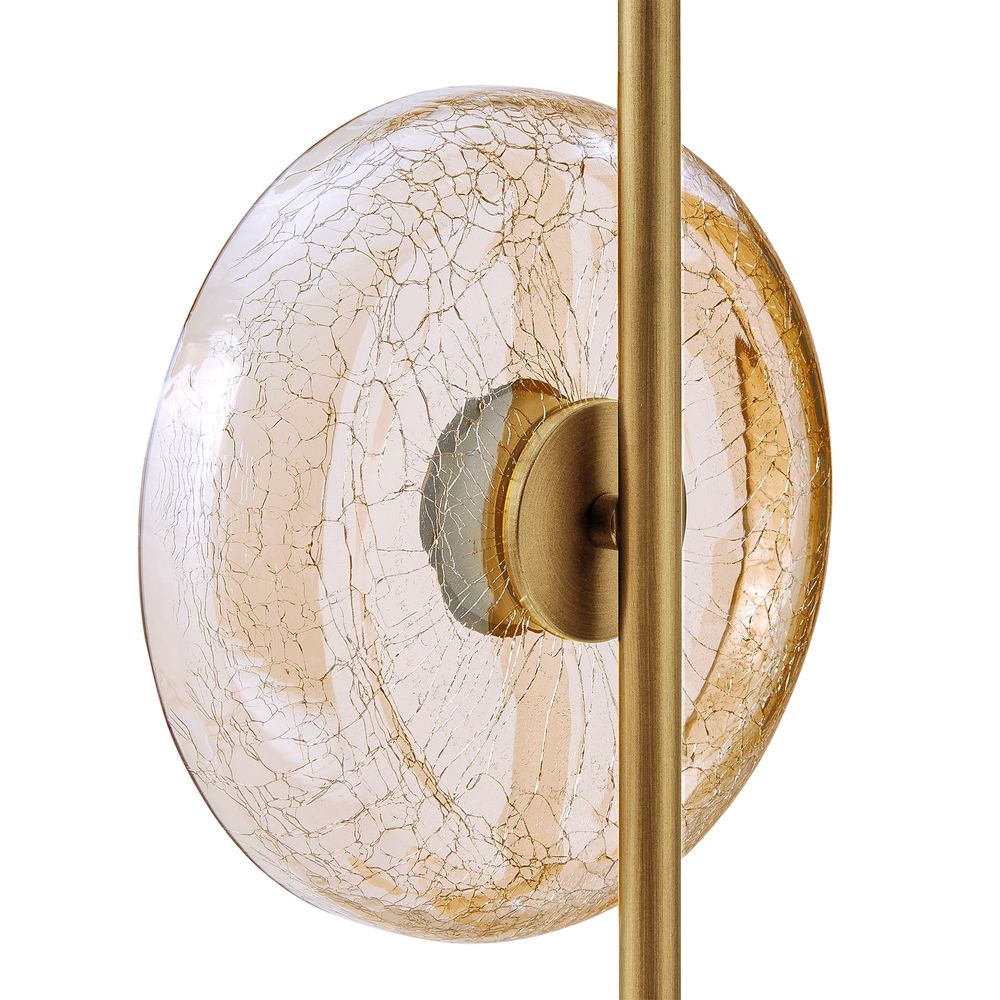 crackle glass floor lamp bronze