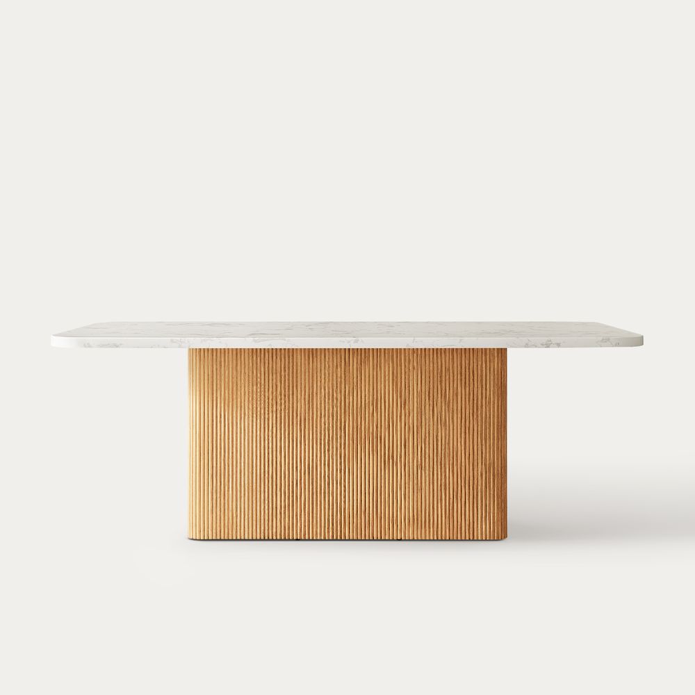 White Stone Dining Table