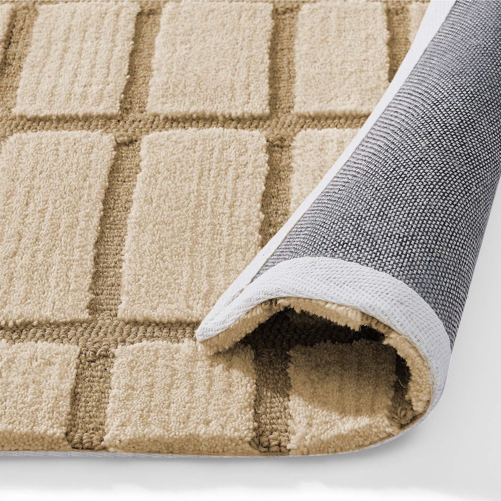 100% wool hand-knotted tufted runner rug