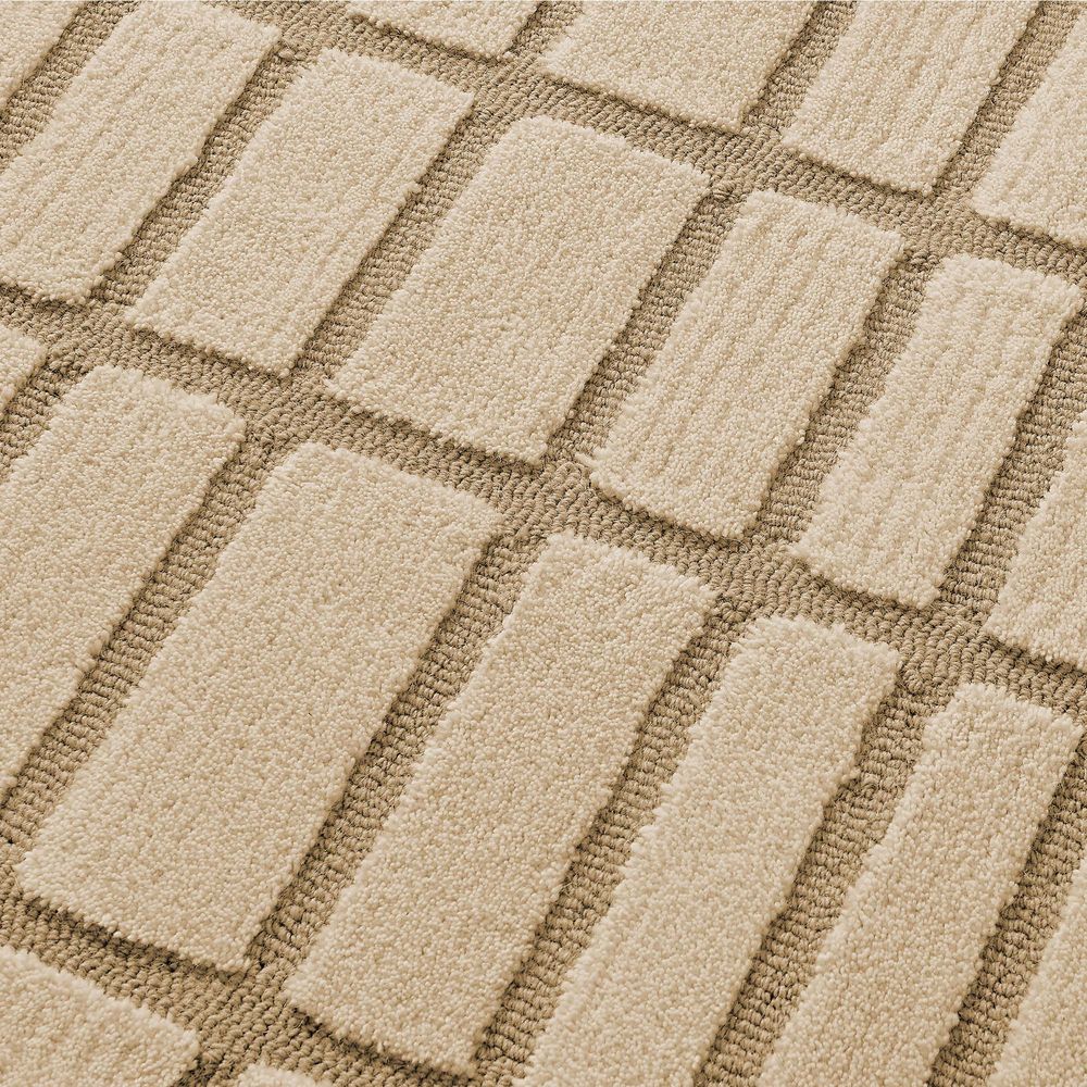 100% wool hand-knotted tufted runner rug