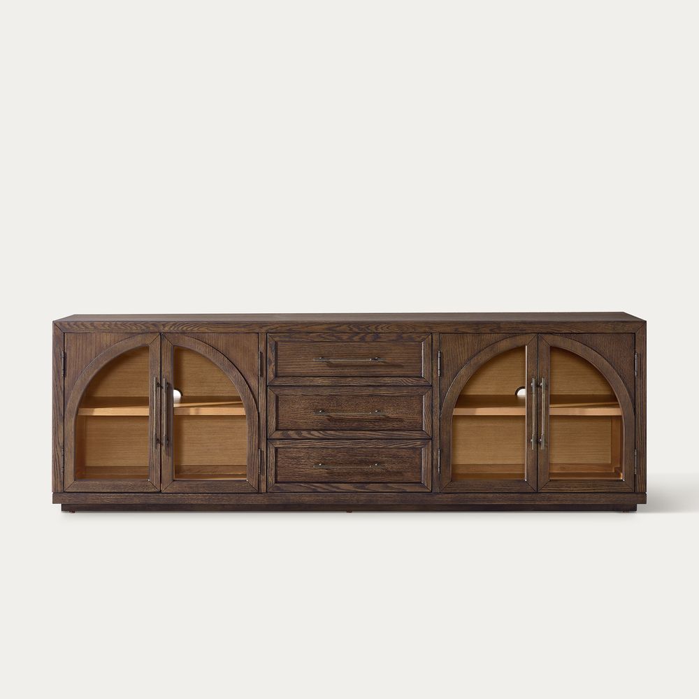 Dark Brown Oak TV Stand