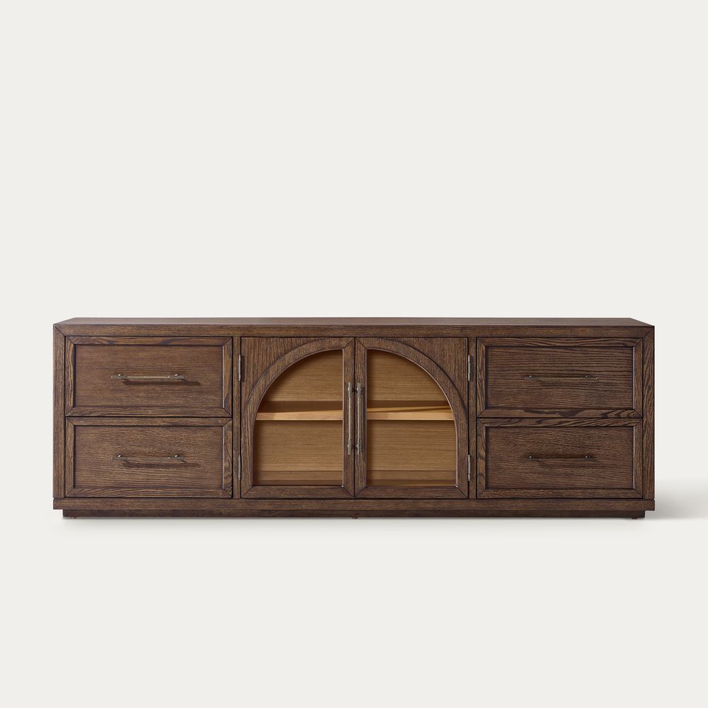 Dark Brown Oak TV Stand