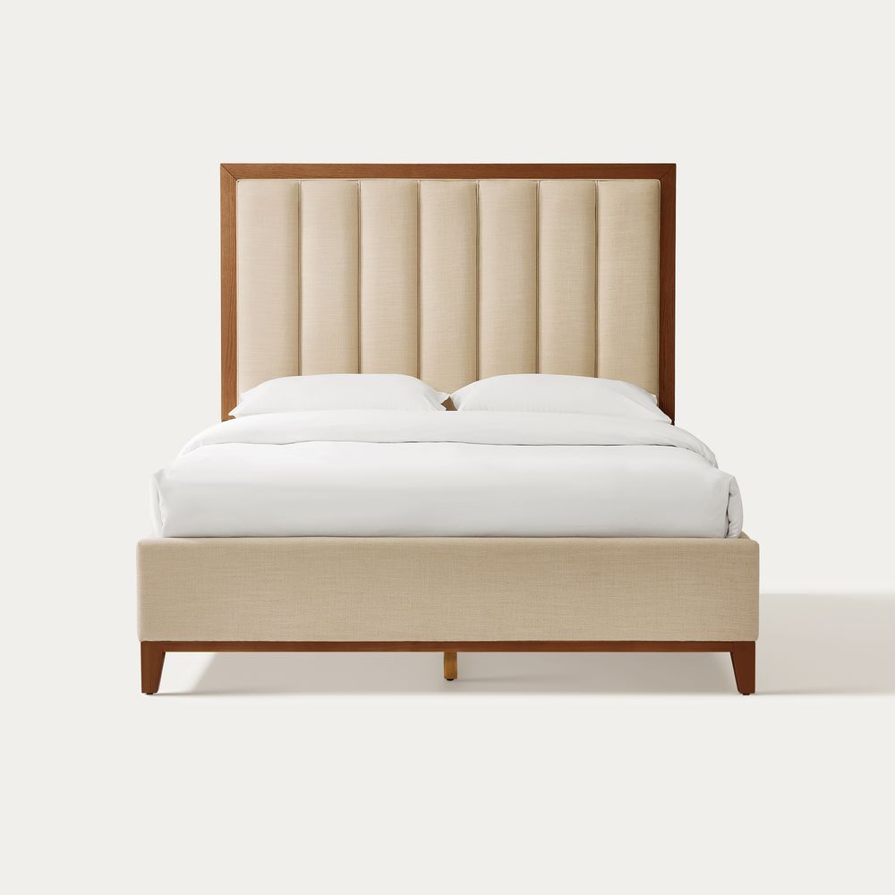 bed with headboard