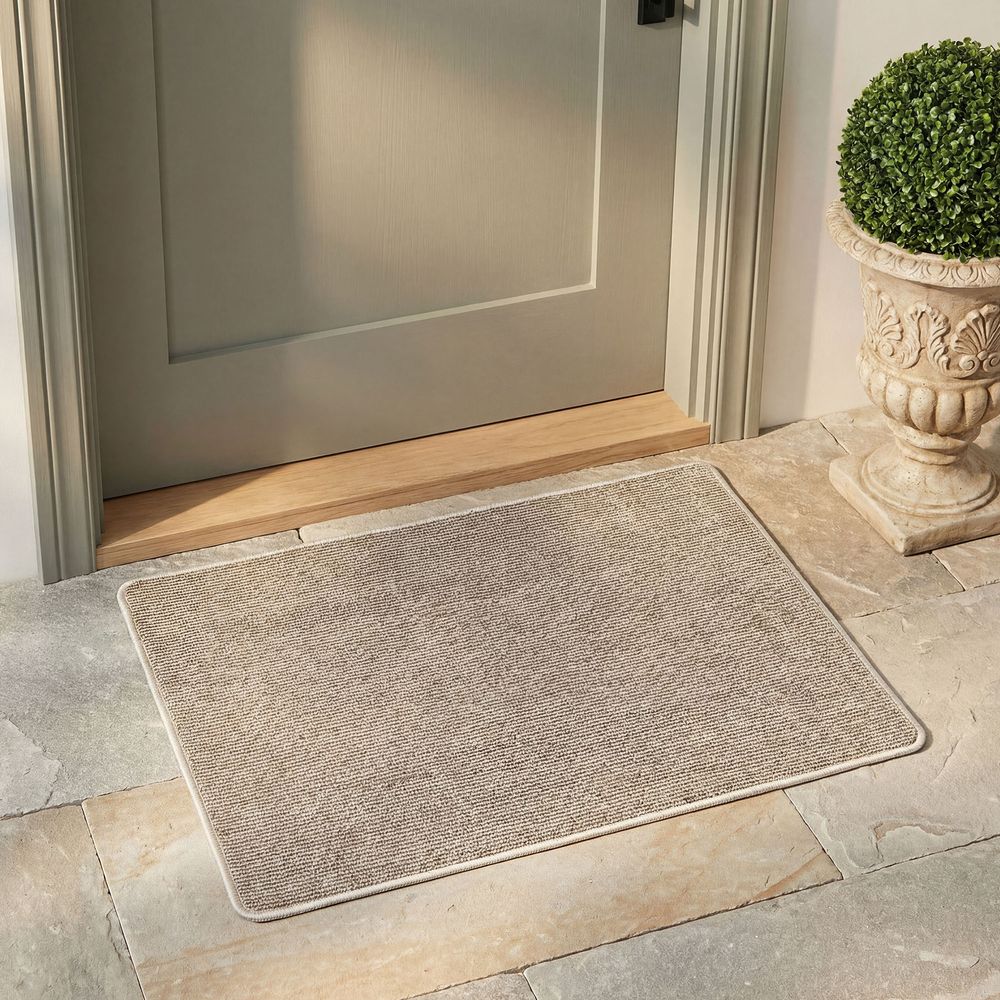 Waffle Texture Doormat brown 36 x 27inch