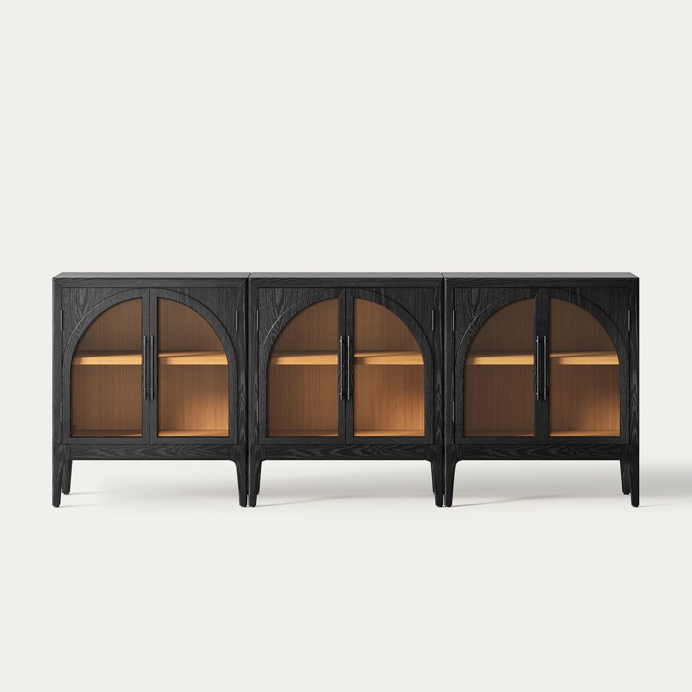Oak Arched Cabinet