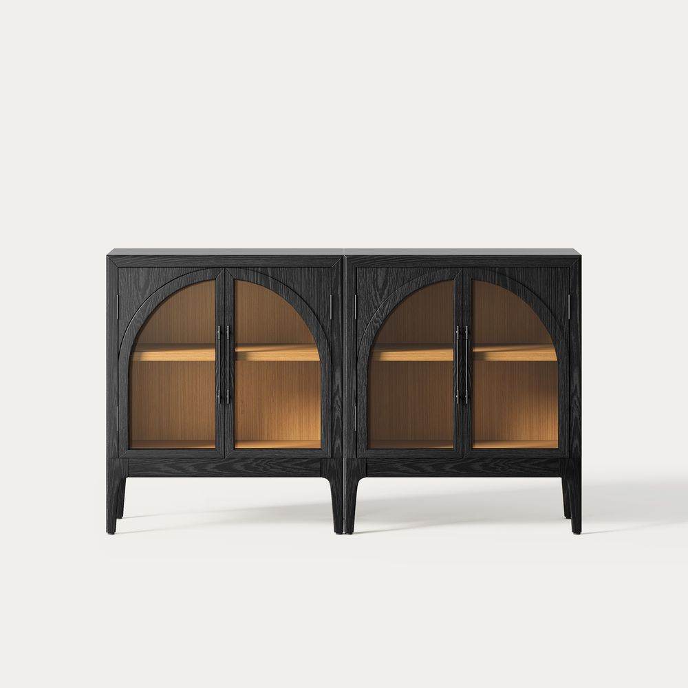 Oak Arched Cabinet