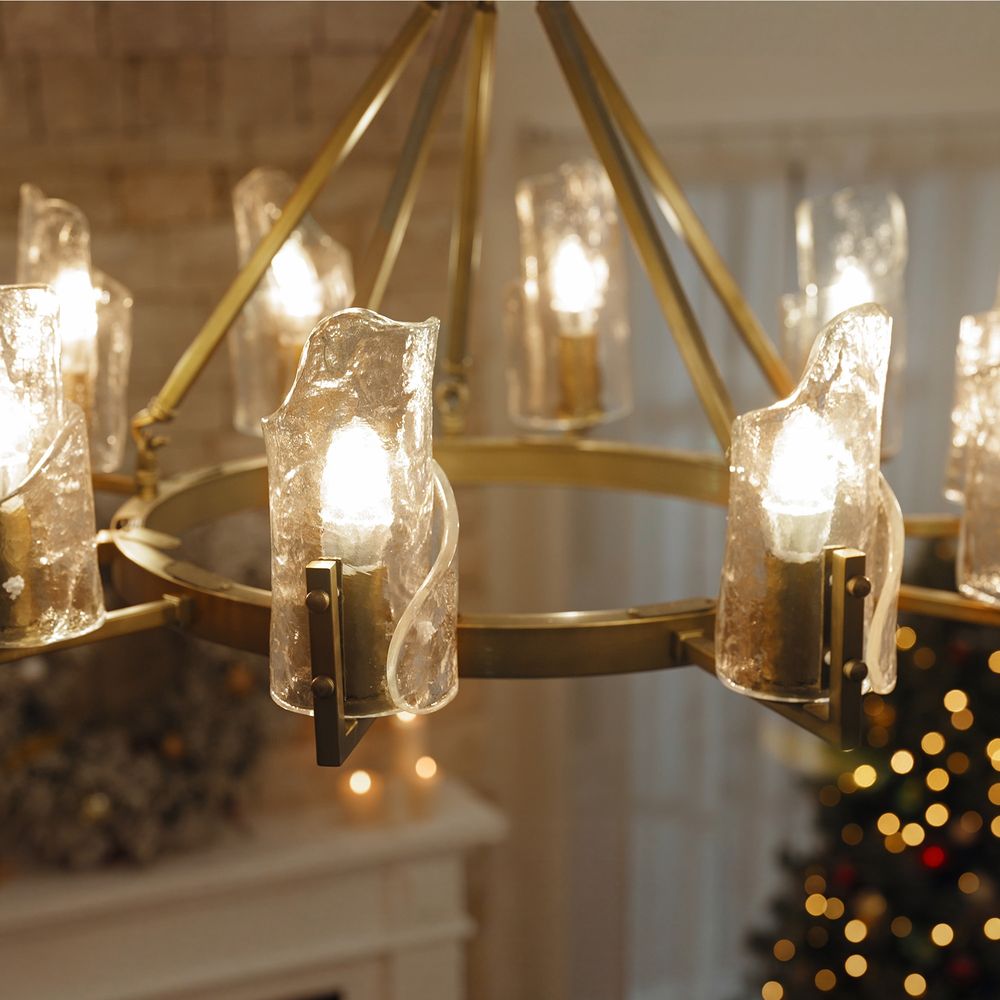 32 inch wagon wheel chandelier