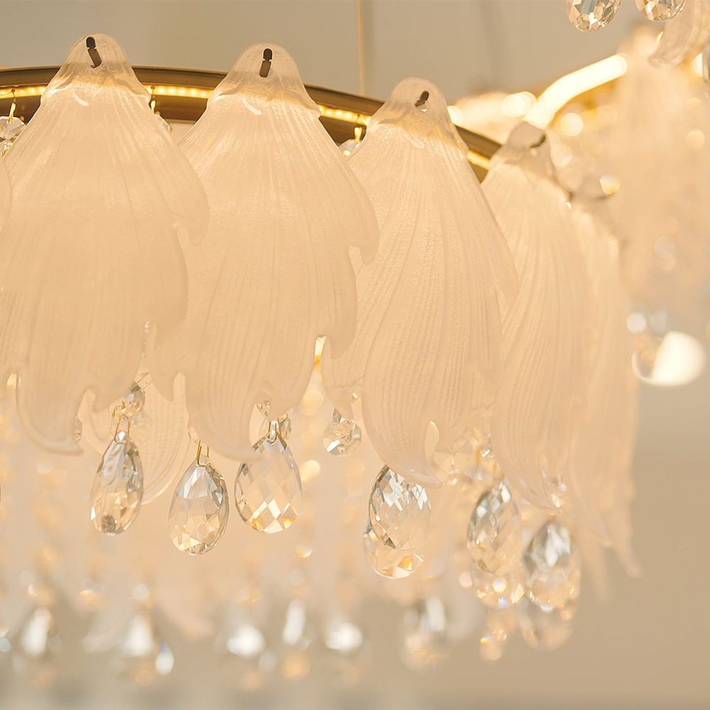 31 inch chandelier height adjustable with crystal pendant