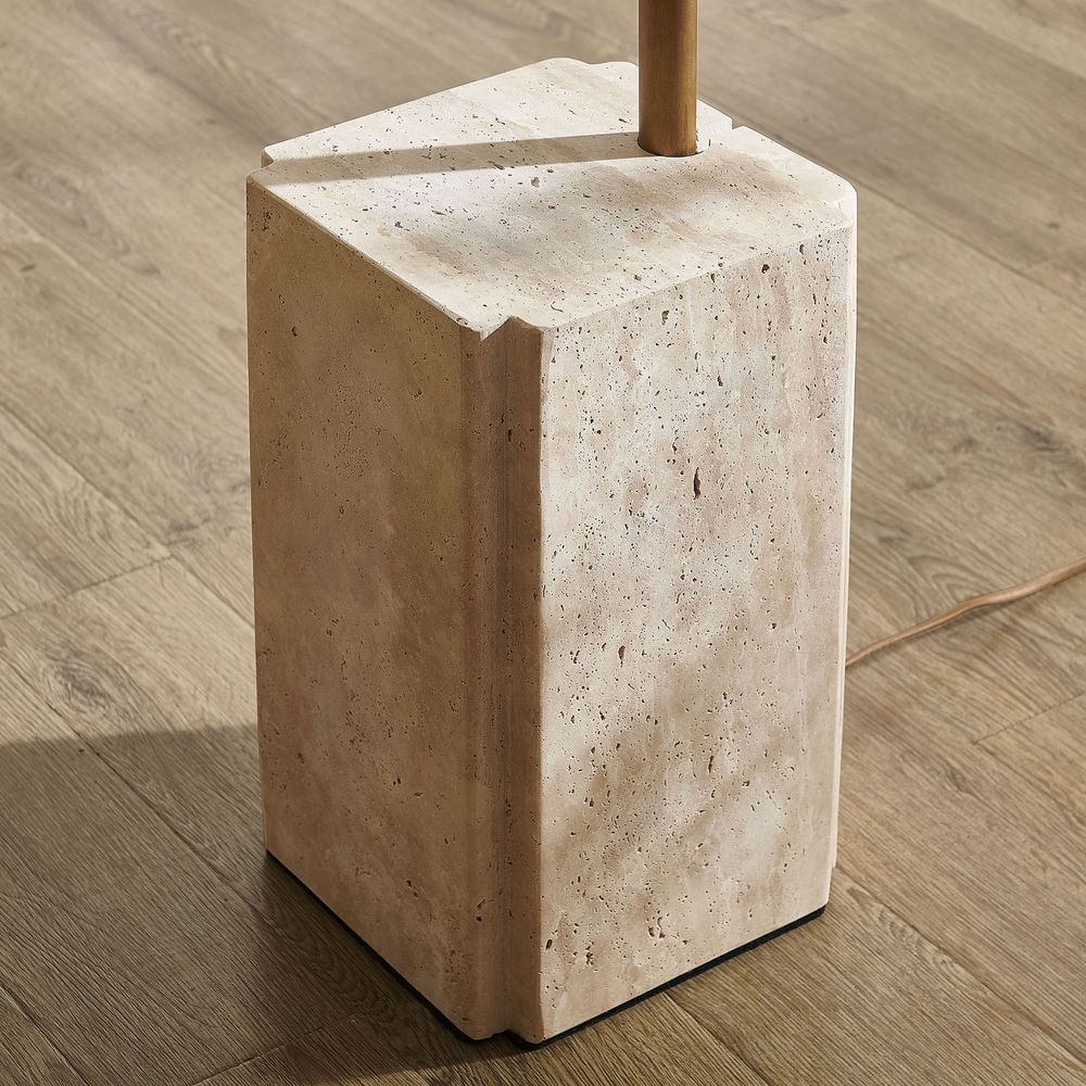 travertine base floor lamp