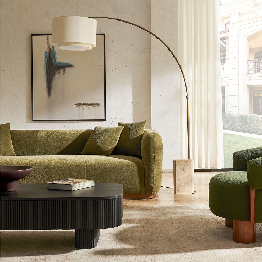 travertine base floor lamp