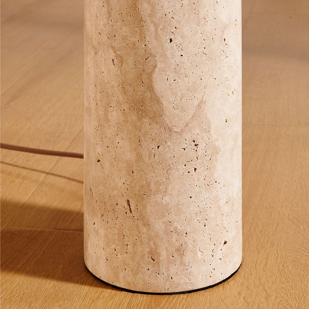 travertine base floor lamp