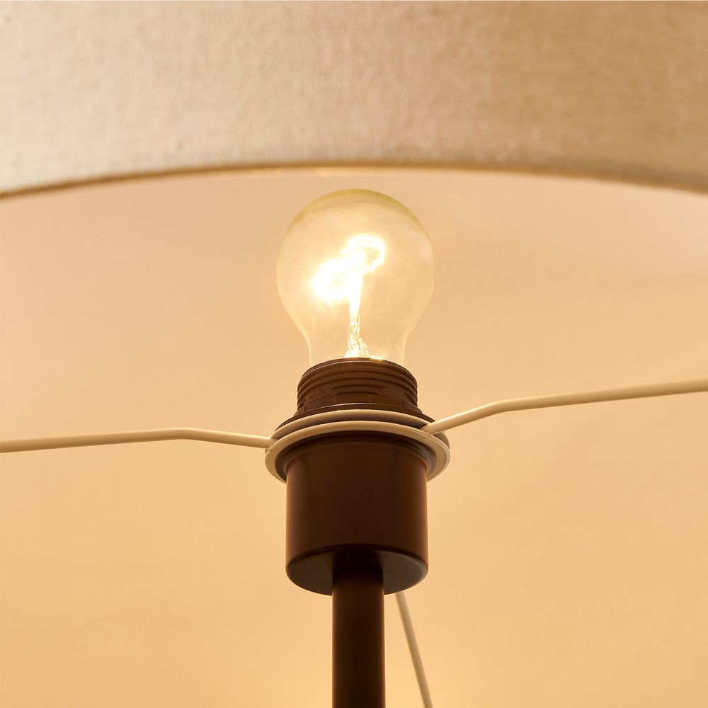 washed rubber wood floor lamp