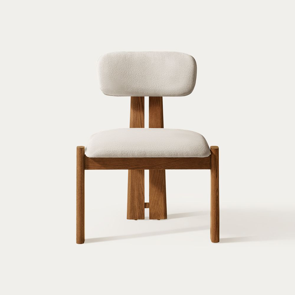 white wooden dining chair