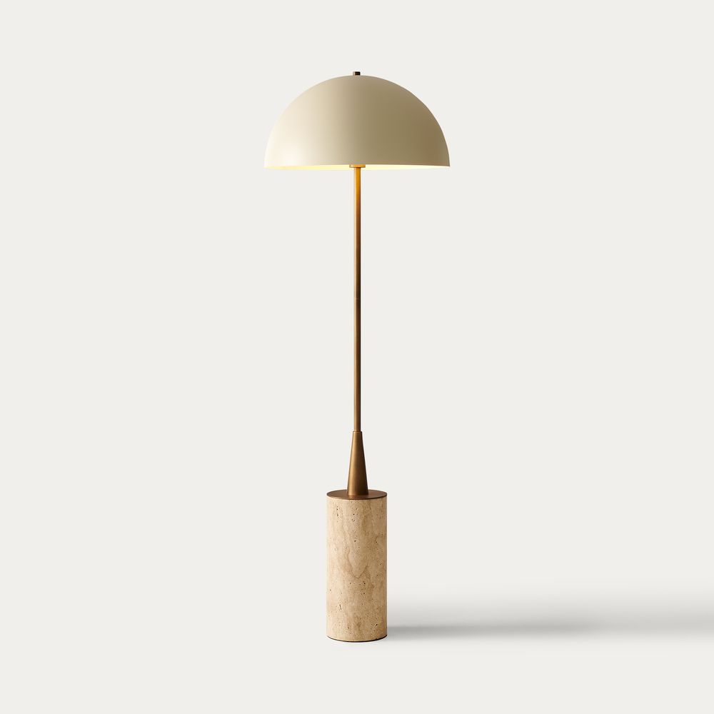 travertine base floor lamp