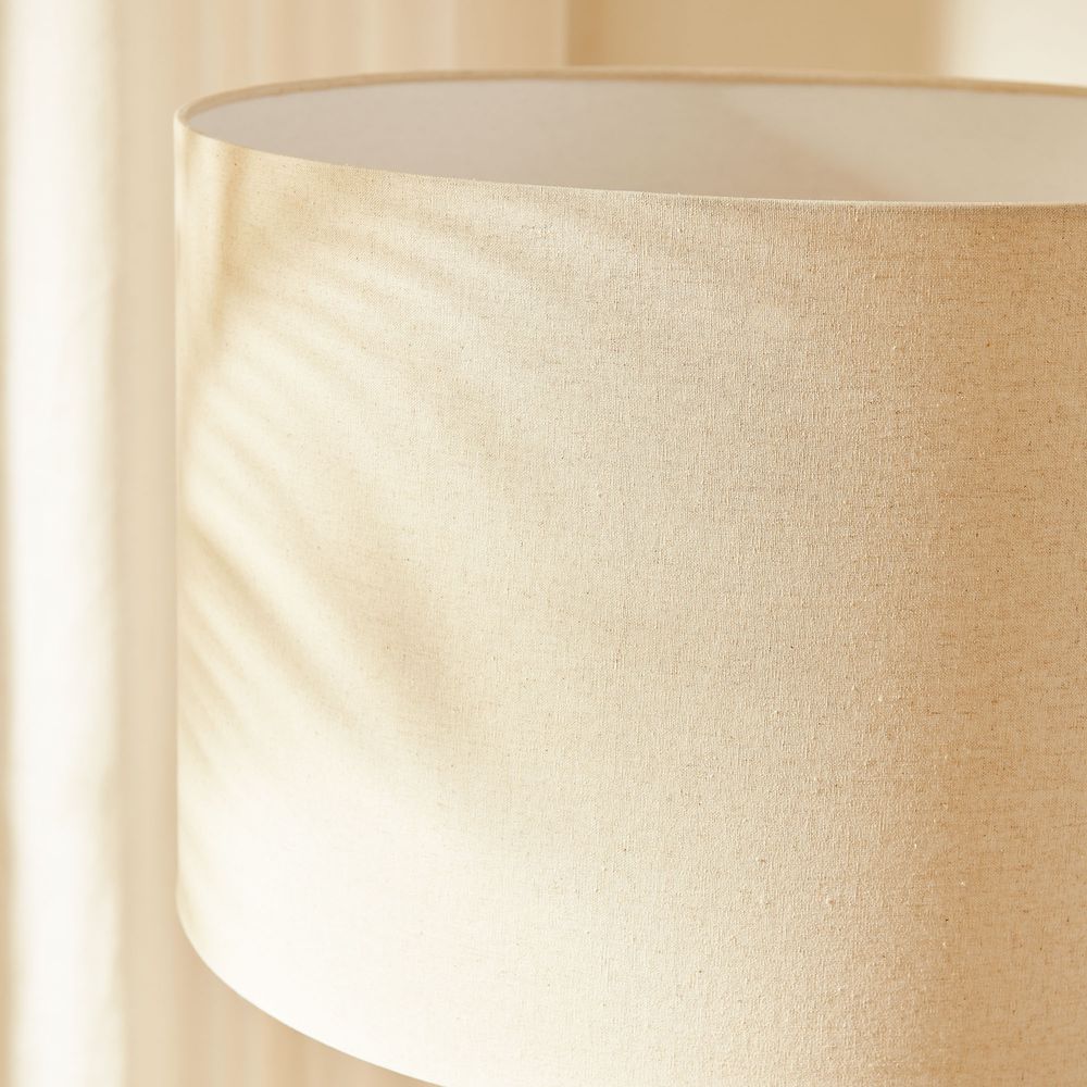 washed rubber wood floor lamp