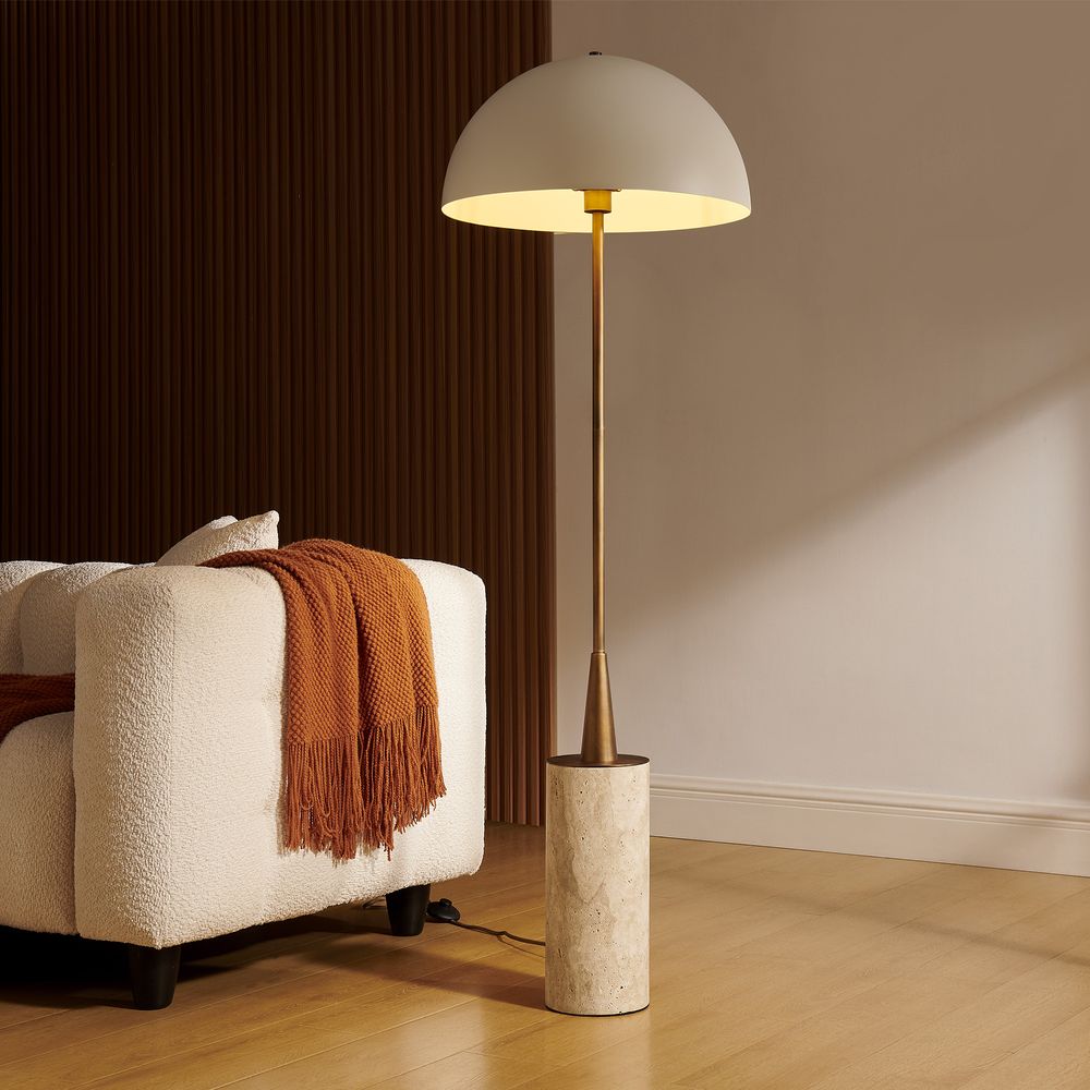 travertine base floor lamp