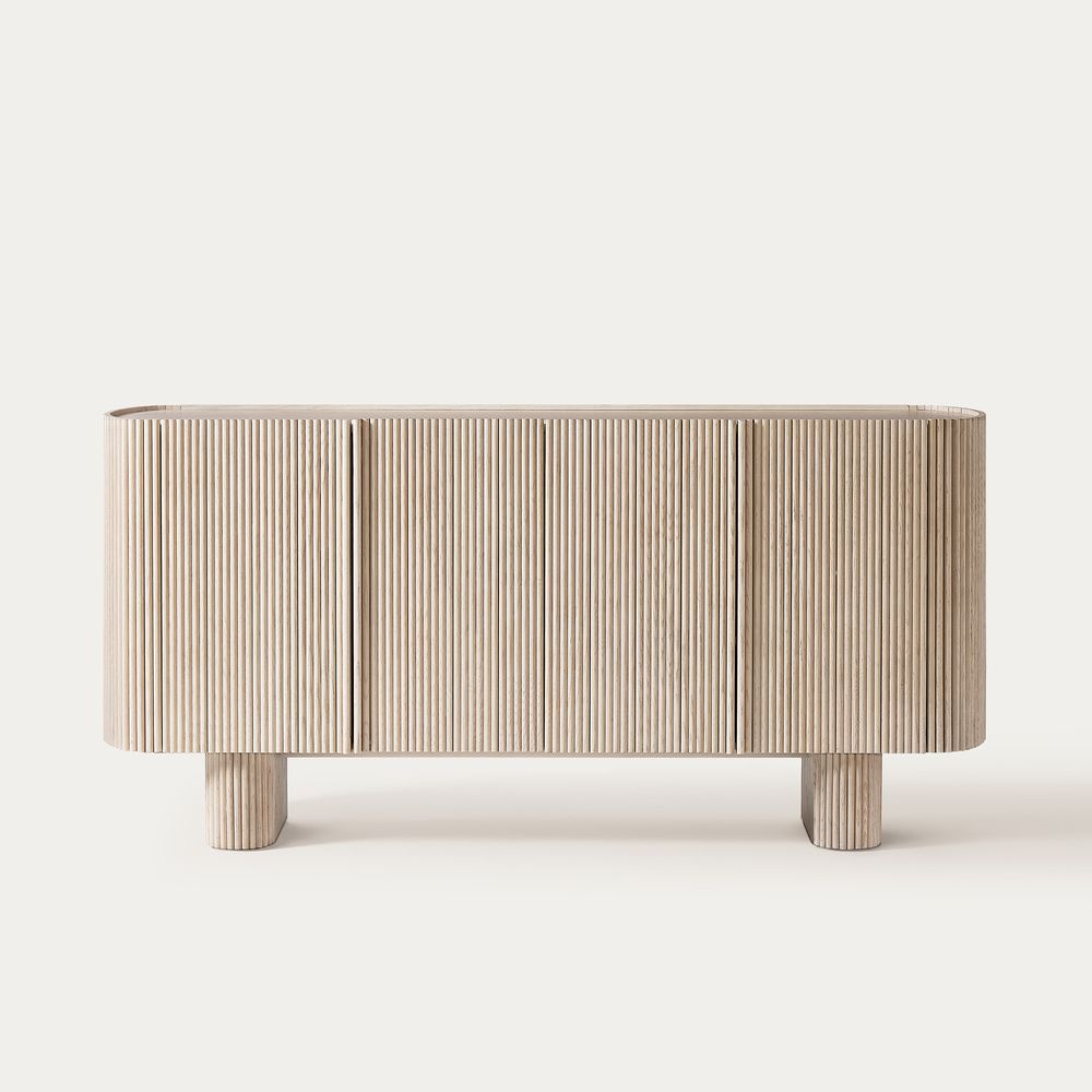 oak fluted sideboard
