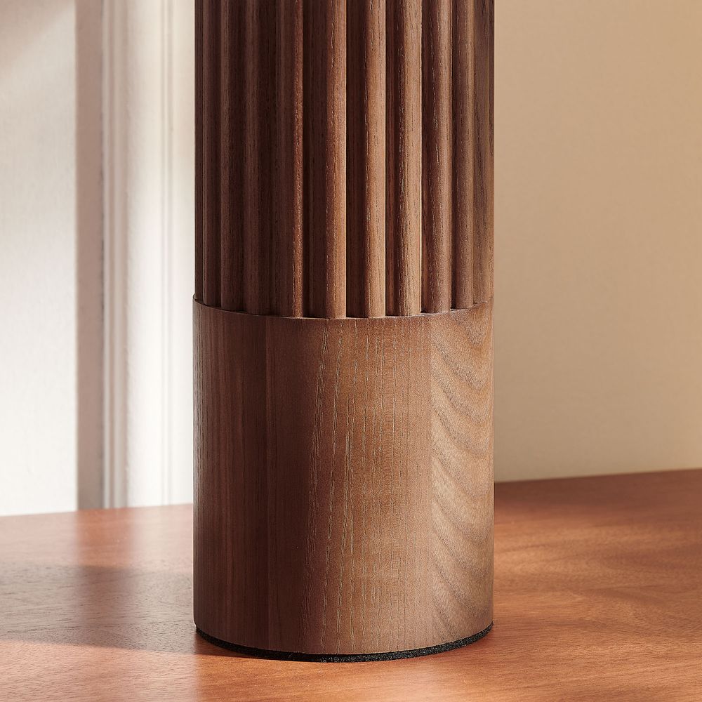 Wooden Fluted Table Lamp