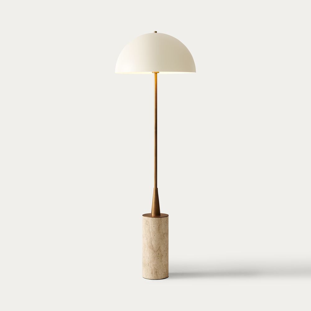 travertine base floor lamp