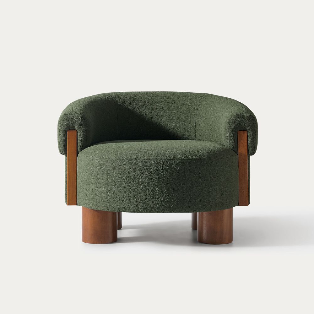 green accent chair