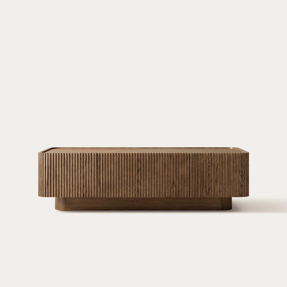 Oak Fluted Coffee Table