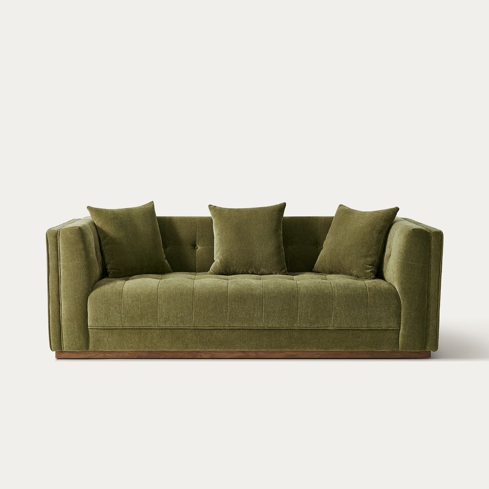 green loveseat