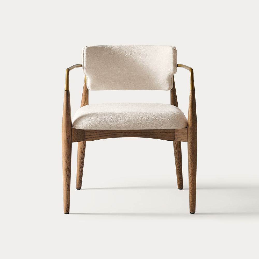 Ash Wood and Metal Dining Chairs