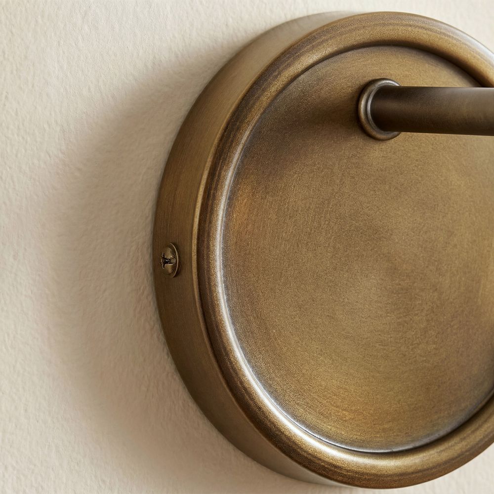 crackle glass sconce with round shade