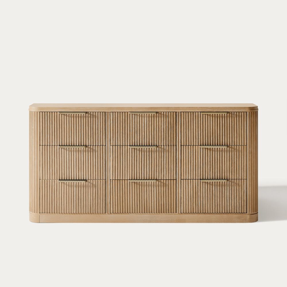 light oak fluted dresser