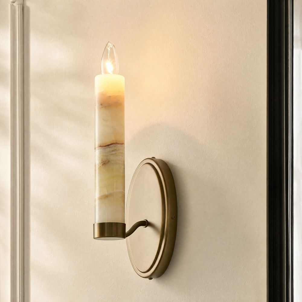 cream onyx sconce