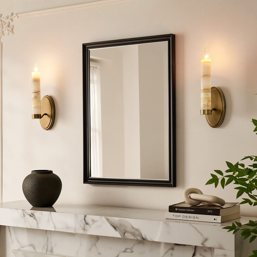 cream onyx sconce