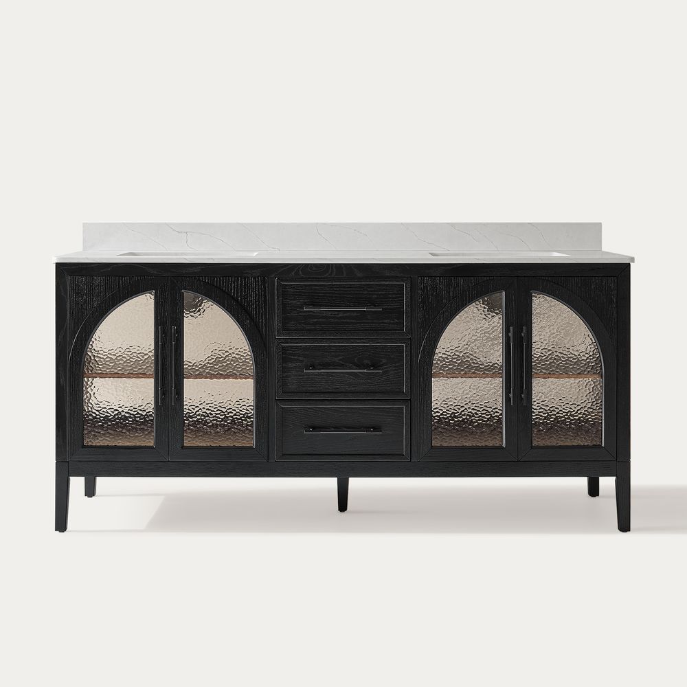 black 72 bathroom vanity