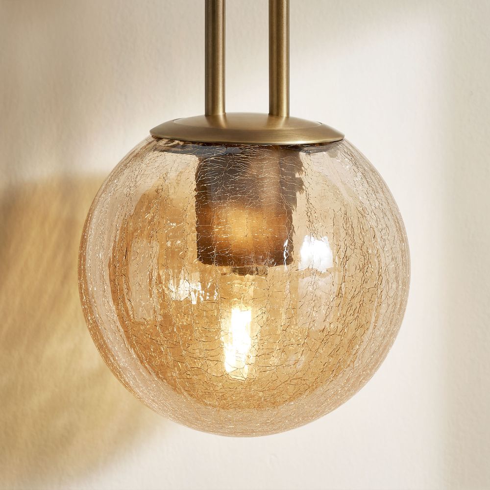crackle glass sconces set of 2