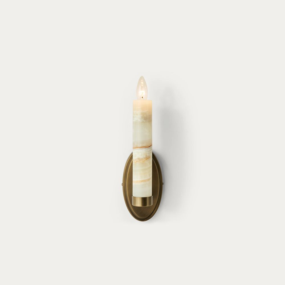 cream onyx sconce
